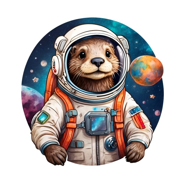 Stampa Divertente Maglietta Uomo Scimpanz&eacute; Spaziale - 100% Cotone