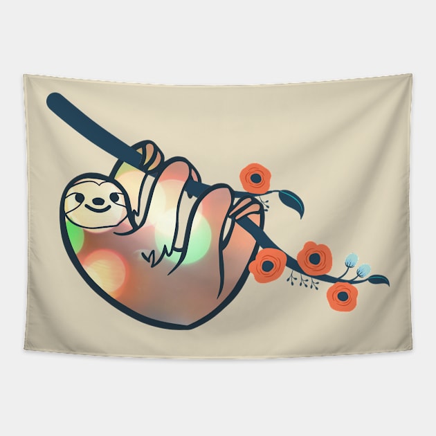 Sloth hanging Tapestry by LittleAna