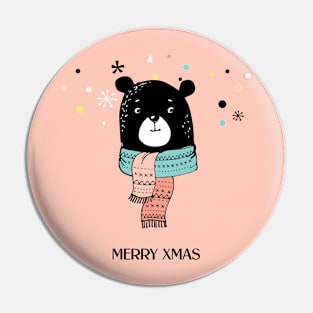 Xmas Doodle - Bear Pin