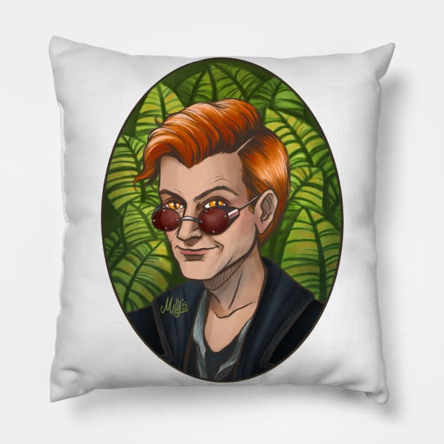 Crowley in Watercolor Pillow by Molly11