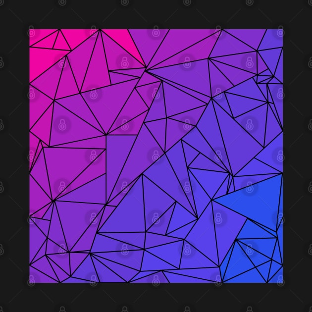 Pink to Blue Triangle Mosaic by RandomMart