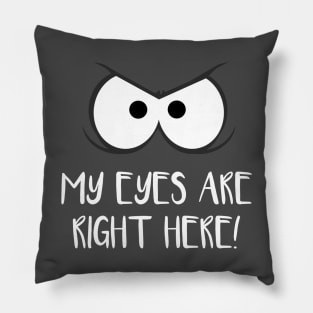 My eyes are right here! Pillow