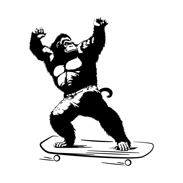 Gorilla Skating by lkn