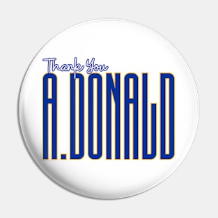 THANK YOU A.DONALD Pin