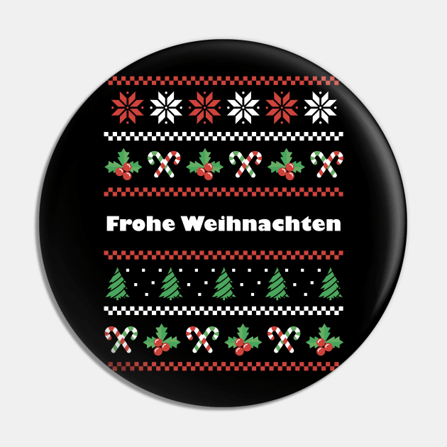 German Christmas Frohe Weihnachten Pin by SunburstGeo