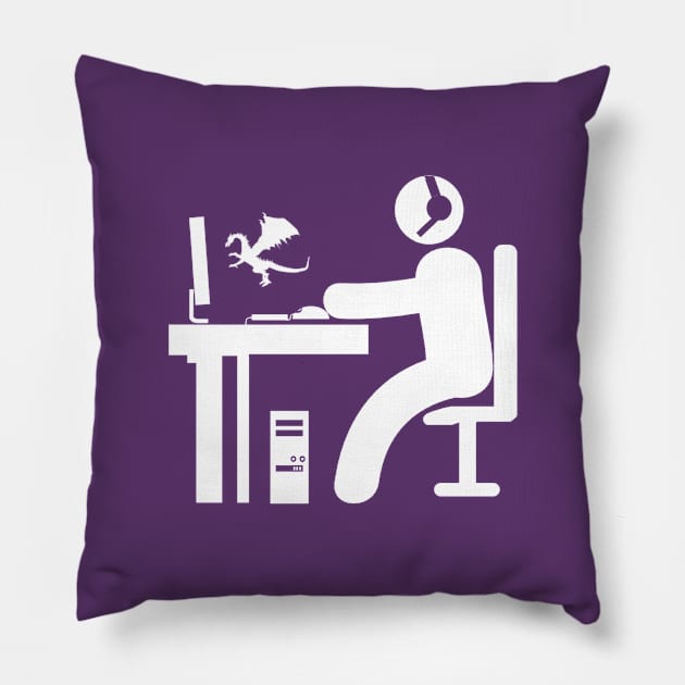 PC Gamer with Dragon Avatar Pillow by DoNot!DisturbApparel