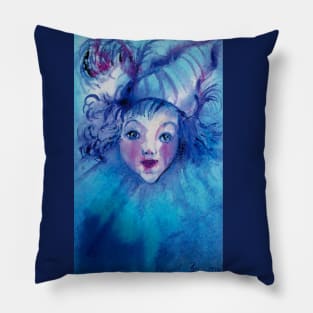 CLOWN IN BLUE Pillow