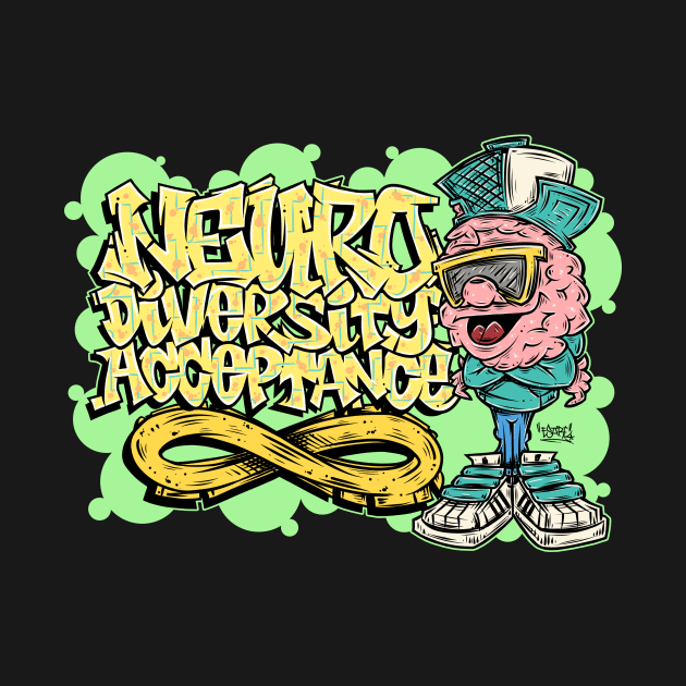 Neurodiversity Acceptance Graffiti by ESARE GRAFFIKS