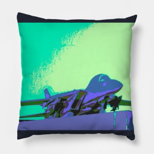 USAF F 14 Tomcat Art Poster Pillow