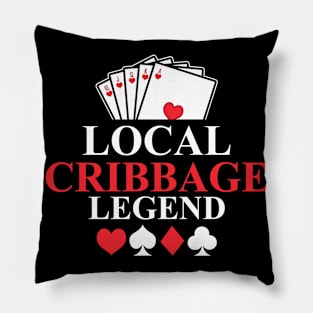 Local Cribbage Legend Card Player Pillow