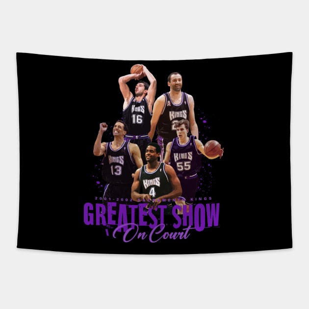 Sacramento Kings Greatest Show On Court Tapestry by Juantamad