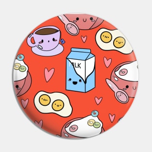 Kawaii Breakfast-Red Pin