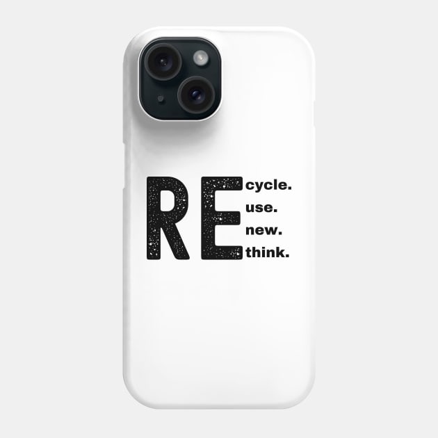 Recycle Reuse Renew Rethink Phone Case by Xtian Dela ✅