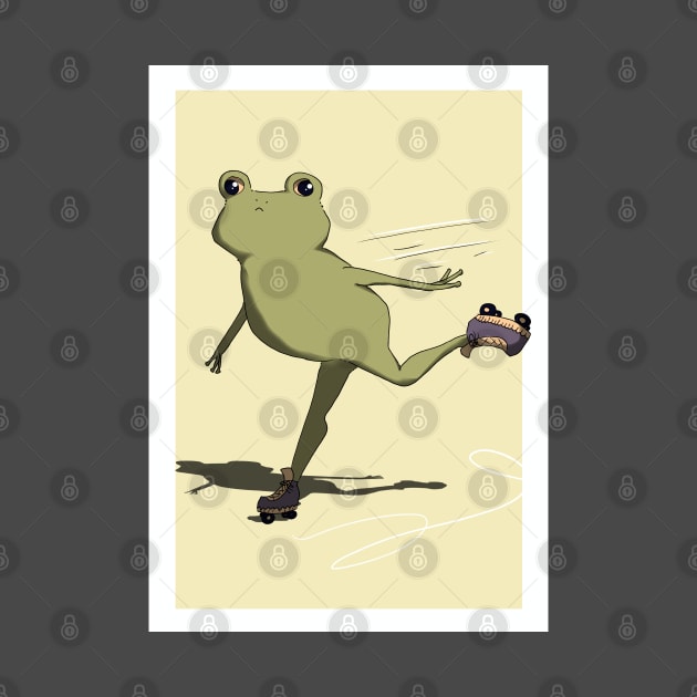 Roller Skate Frog by PreeTee 