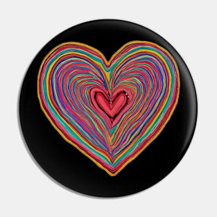 Colorful heart design | Pin