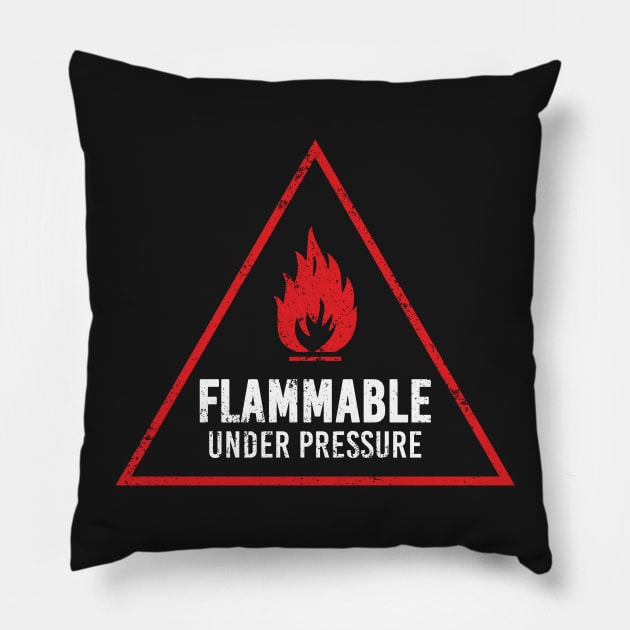 Funny Flammable Sign Board Funny Pillow TeePublic
