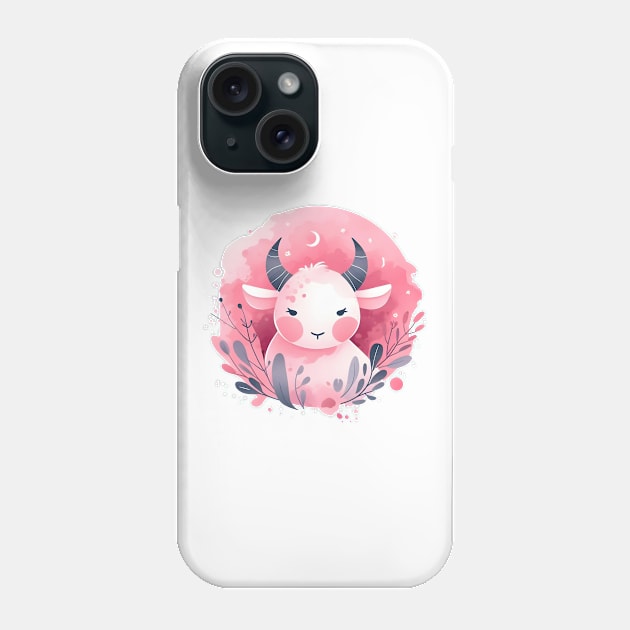 Cute pink Taurus Phone Case by Batshirt