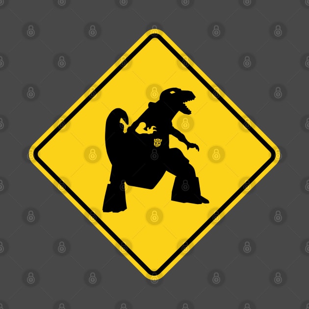 GRIMLOCK CROSSING - Transformers Gen 1 dinobots by ROBZILLA