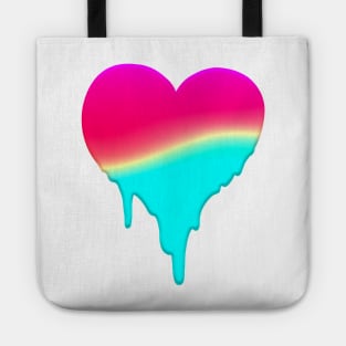 MELTY HEART MAGENDA YELLOW BLUE GRADIENT GREETING CARD Tote