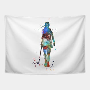 Field Hockey Player Girl Tapestry