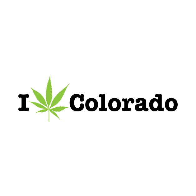 I Love Colorado Pot Leaf by HolidayShirts