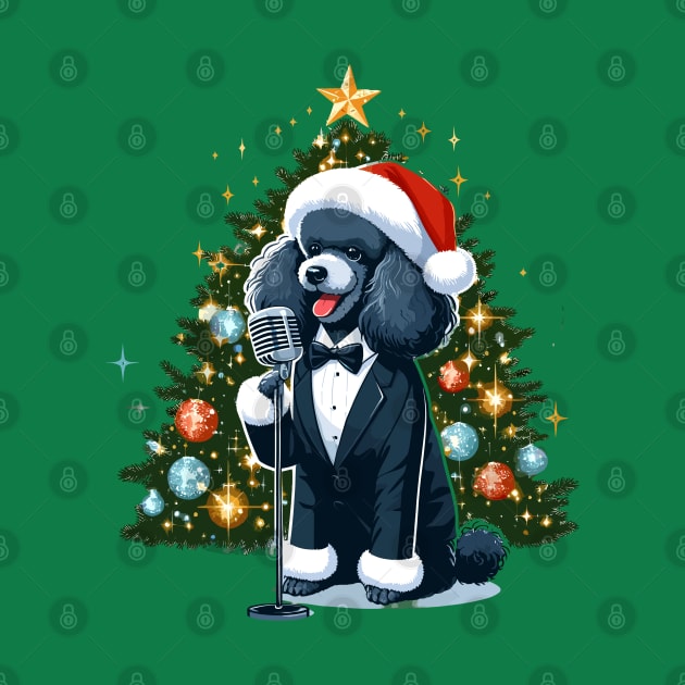 Poodle Dog Singing Christmas by Graceful Designs