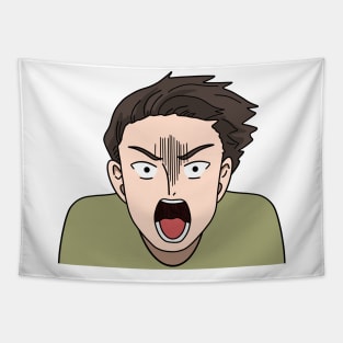 Angry Anime Boy Tapestry