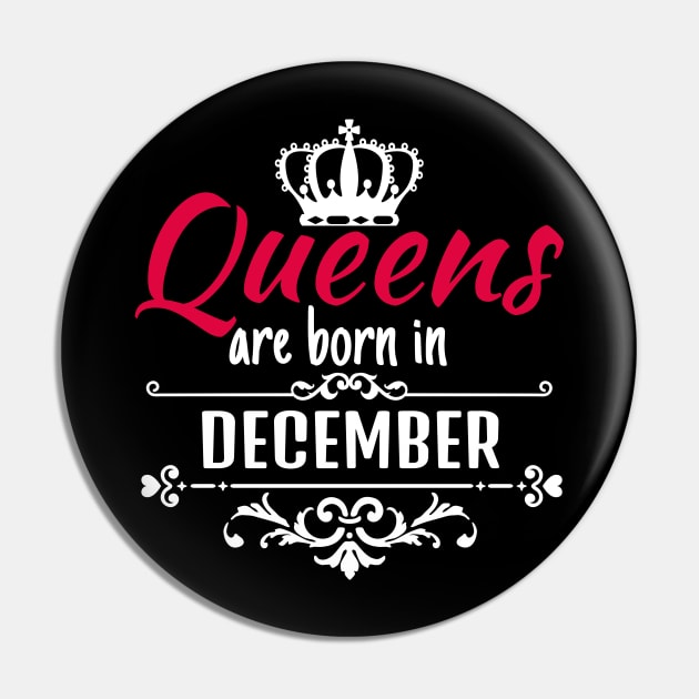 Queens are born in December Pin by boohenterprise