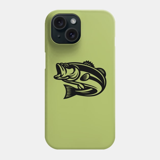 Bass Fish Phone Case by KayBee Gift Shop