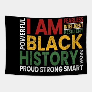 I Am Black History Month African American Pride Celebration Tapestry