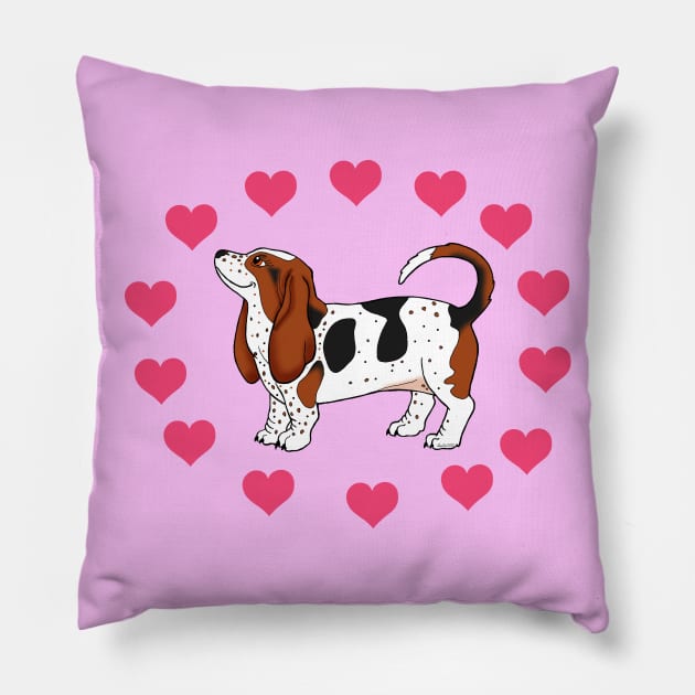 Basset Hound Love Pillow by HonuHoney