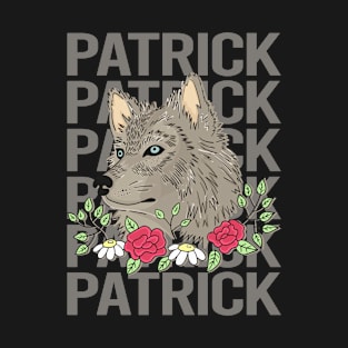 Wolf Head - Patrick Name T-Shirt