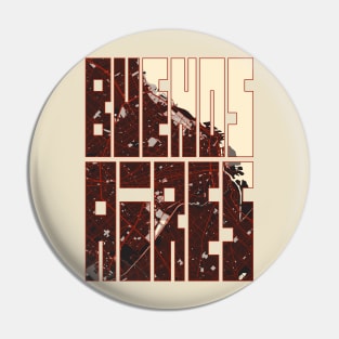 Buenos Aires, Argentina City Map Typography - Vector Pin