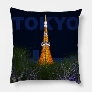 Tokyo Tower (Night, TOKYO) Pillow