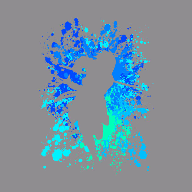 Sasuke Paint Splatter Anime Manga Shirt
