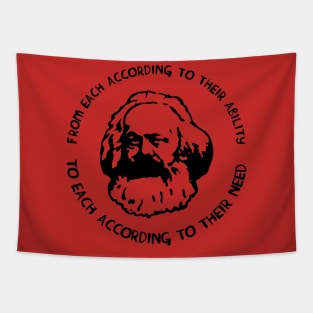 From Each According to Their Ability, To Each According to Their Need - Karl Marx Tapestry