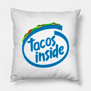 Tacos Inside (blue version) Pillow