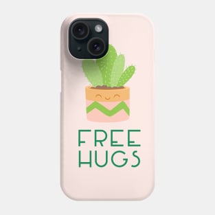 Free Hugs Cute Cactus House Plant Phone Case