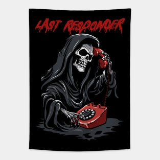 Last Responder Dark Humor Tapestry