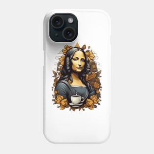 Mona Lisa Coffe time Phone Case