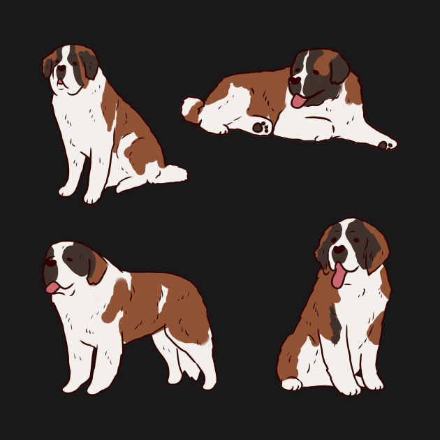 Saint Bernard illustration pack by Mayarart