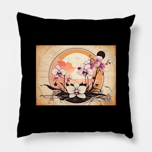 Orchid Wildflower Flower Flowers Vintage Since Pillow