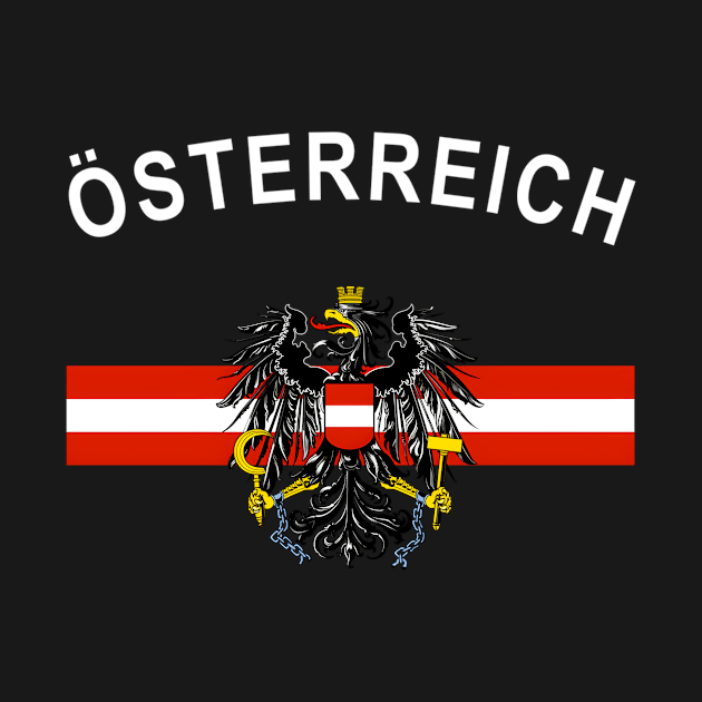 Austrian Flag Ã–Sterreich Austria Austrian Emblem by  laila braun