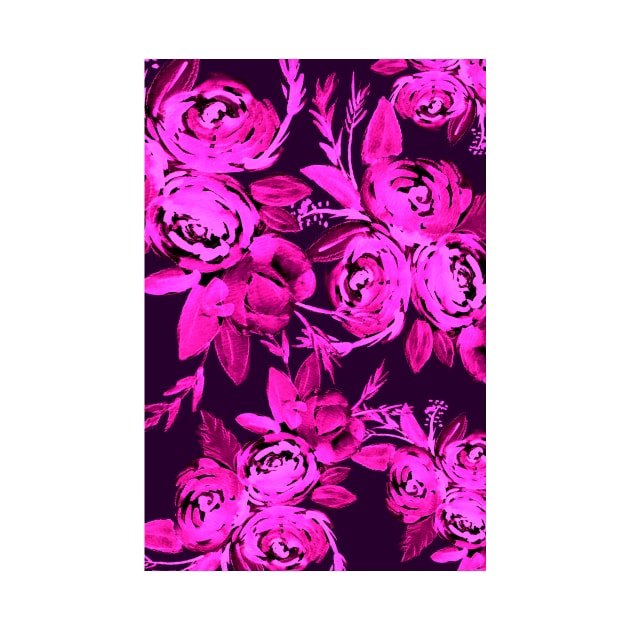 Pink and Purple Roses Pattern by ZeichenbloQ