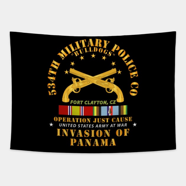 Just Cause - 534th Military Police Co - Ft Clayton - CZ w Svc Ribbons Tapestry by twix123844