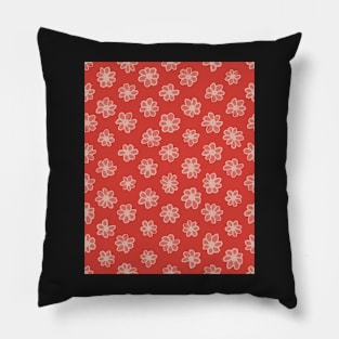 Citrus Bright organic scribbled florals Pillow