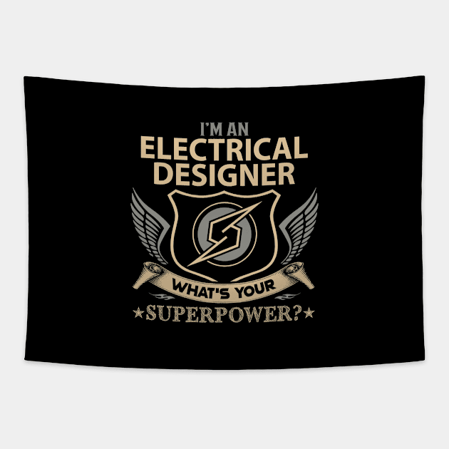 Electrical Designer T Shirt - Superpower Gift Item Tee Tapestry by Cosimiaart