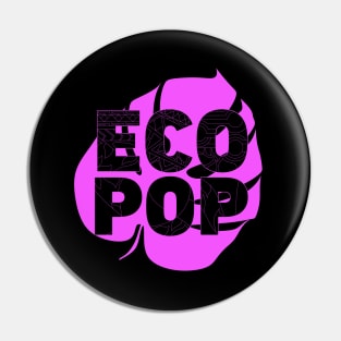 ecopop in a leaf logo design Pin