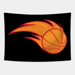 Basketball Fire Tapestry