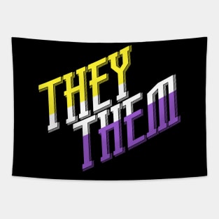 They/Them Non-Binary Pride Tapestry